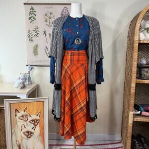 Vintage 90s Y2k Crochet Tassel Kimono Top Boho Hippie Whimsigoth Fairy Grunge XL